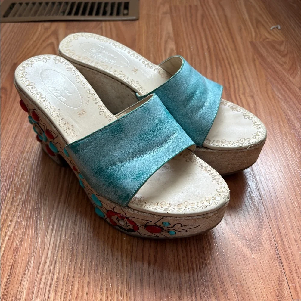 Bruno Magli Couture Wedge Sandals - Picture 3 of 7